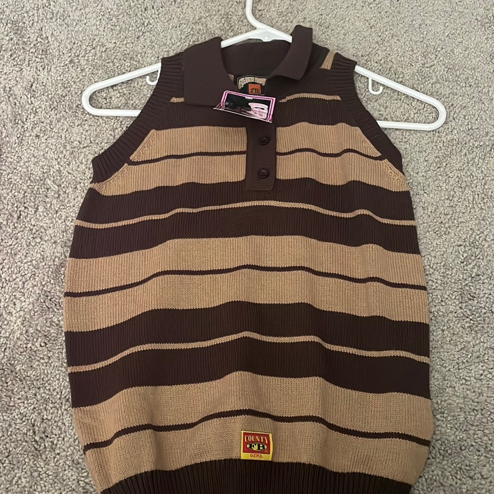 Fb county collared halter top